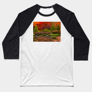 Art Nouveau Bridge over Enchanted Garden Baseball T-Shirt